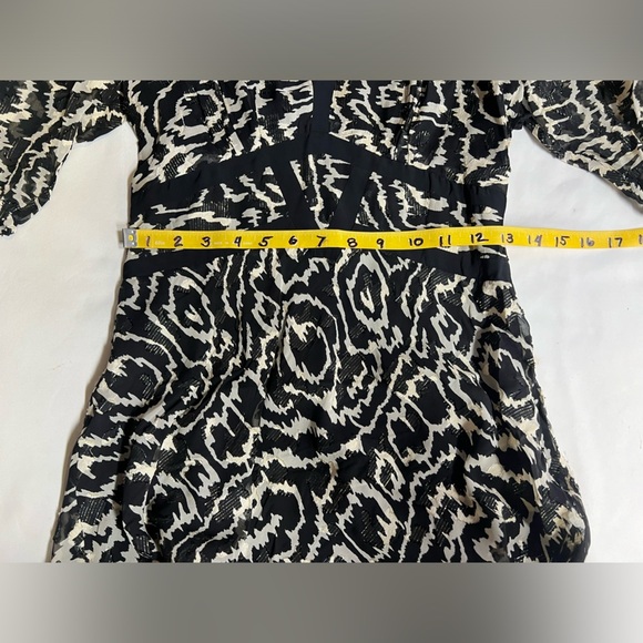 BA&SH Black and white abstract print midi dress size S. - Picture 15 of 16
